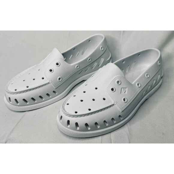 Sperry Authentic Original Float Boat Shoe White Mens 8 Womens 10 - Picture 4 of 11